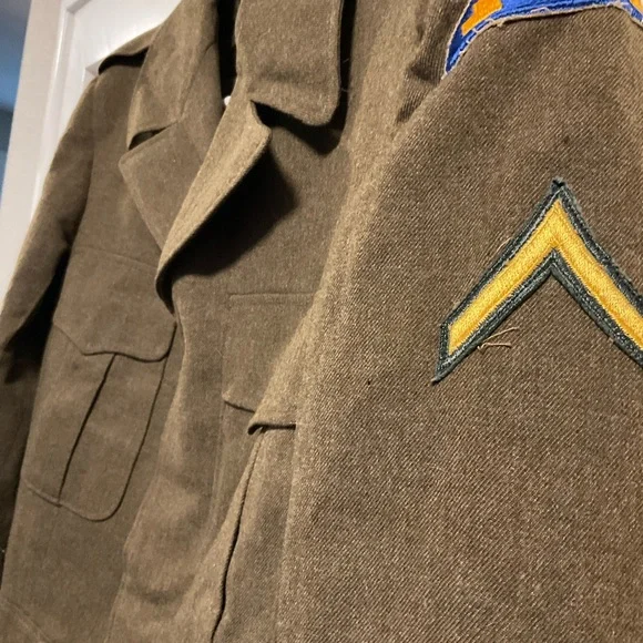 Vintage 1950 Korea Sz 36R Army Wool Ike Eisenhower Field Military Uniform Jacket